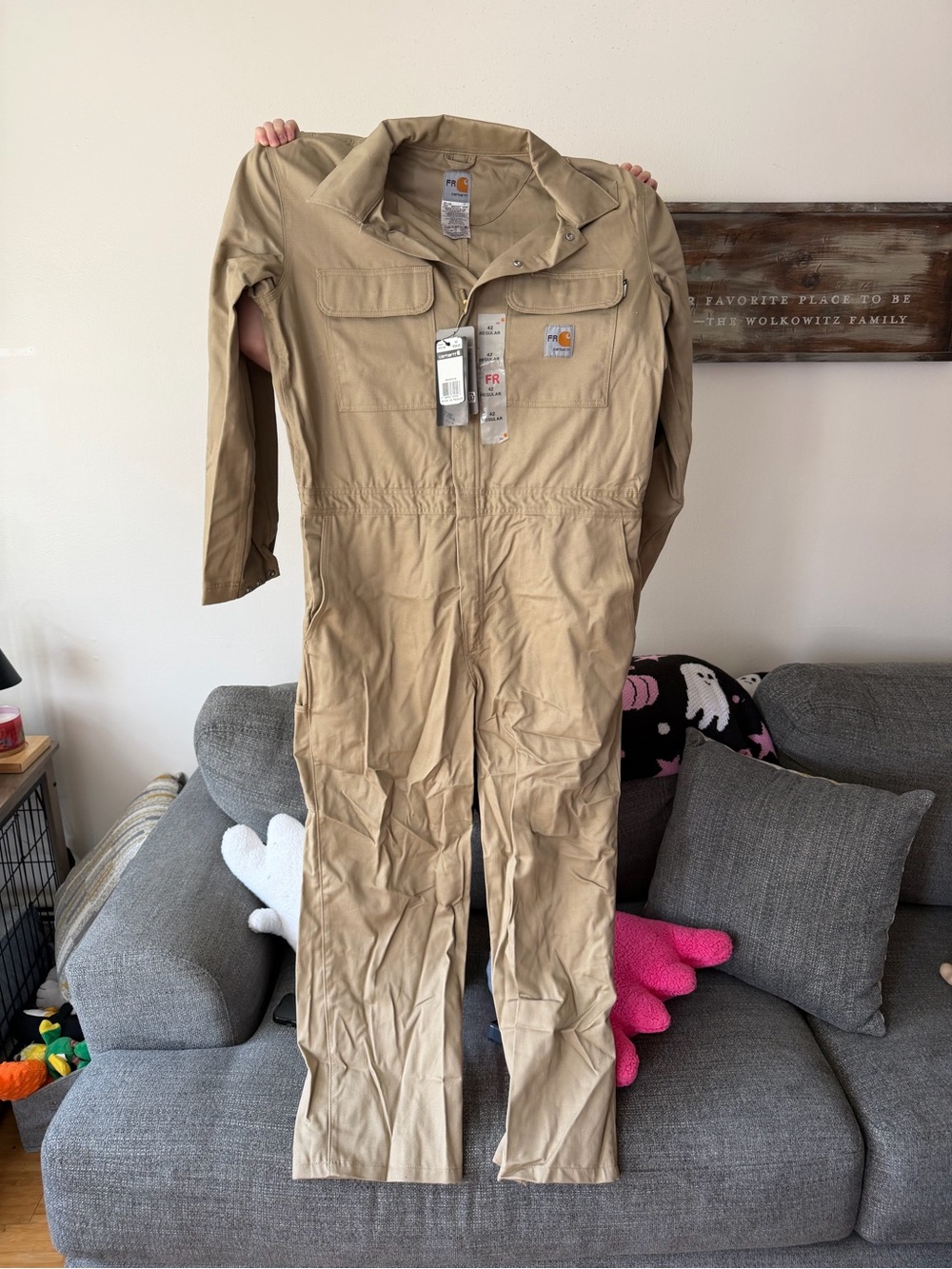Carhartt Women's Khaki Utility Work Jumpsuit